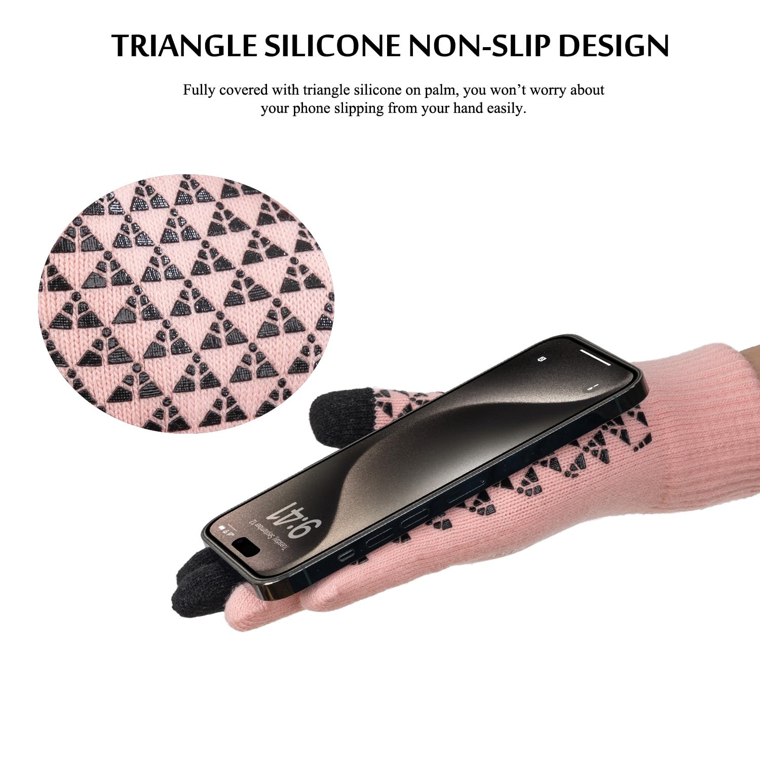 TRENDOUX Winter Gloves for Men Women - Upgraded Touch Screen Cold Weather Thermal Warm Knit Glove for Running Driving Hiking