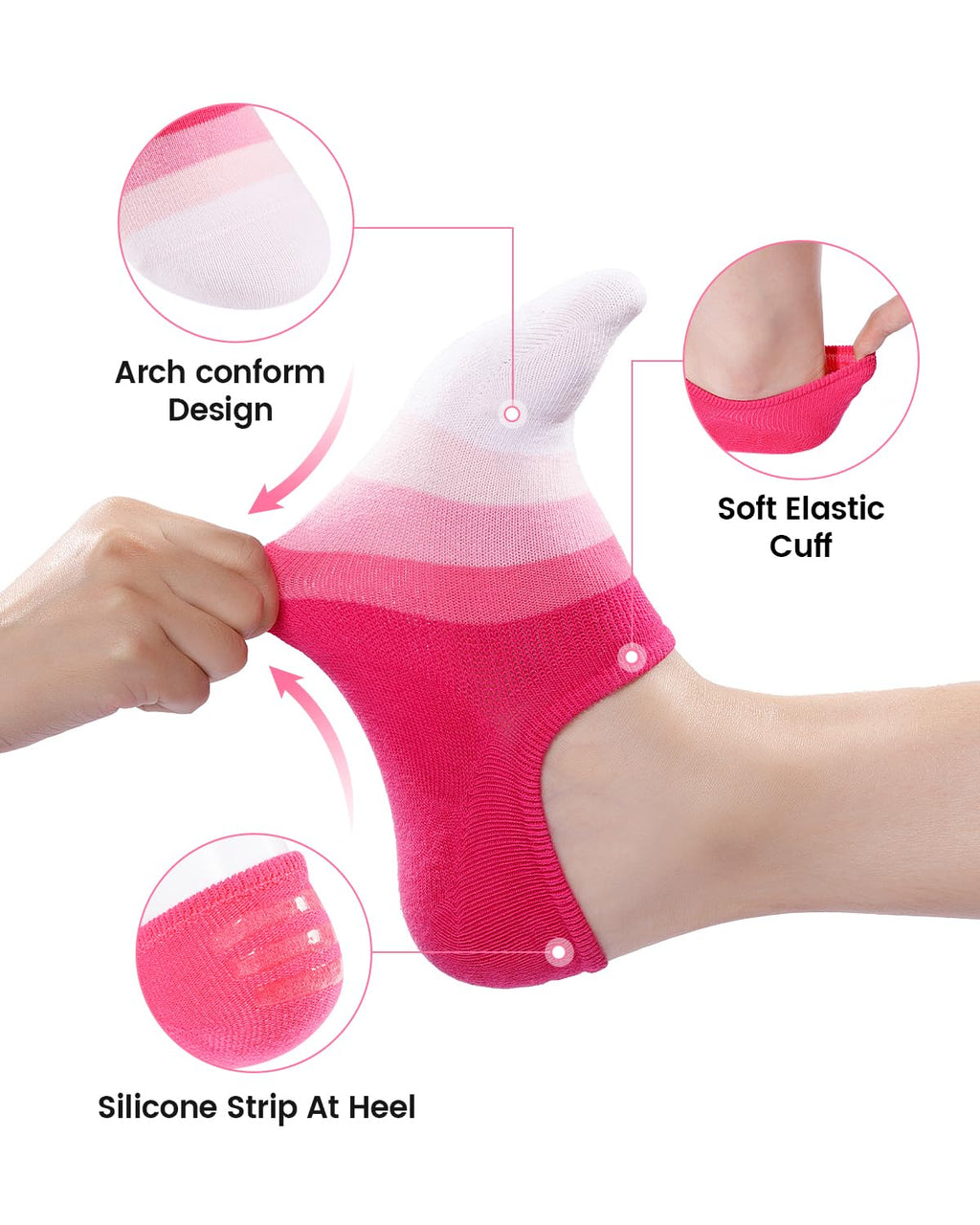 IDEGG No Show Socks Women & Men Low Cut Ankle Short Athletic Running Casual Invisible Liner Socks