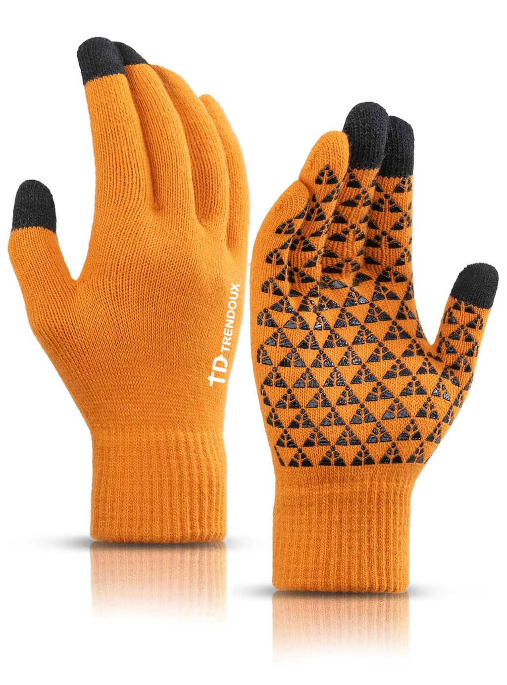 TRENDOUX Winter Gloves for Men Women - Upgraded Touch Screen Cold Weather Thermal Warm Knit Glove for Running Driving Hiking