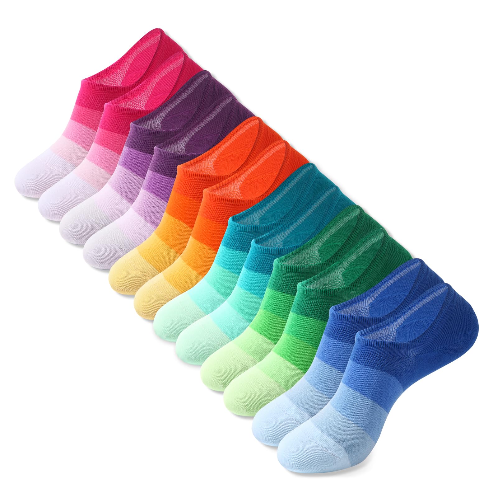 IDEGG No Show Socks Women & Men Low Cut Ankle Short Athletic Running Casual Invisible Liner Socks