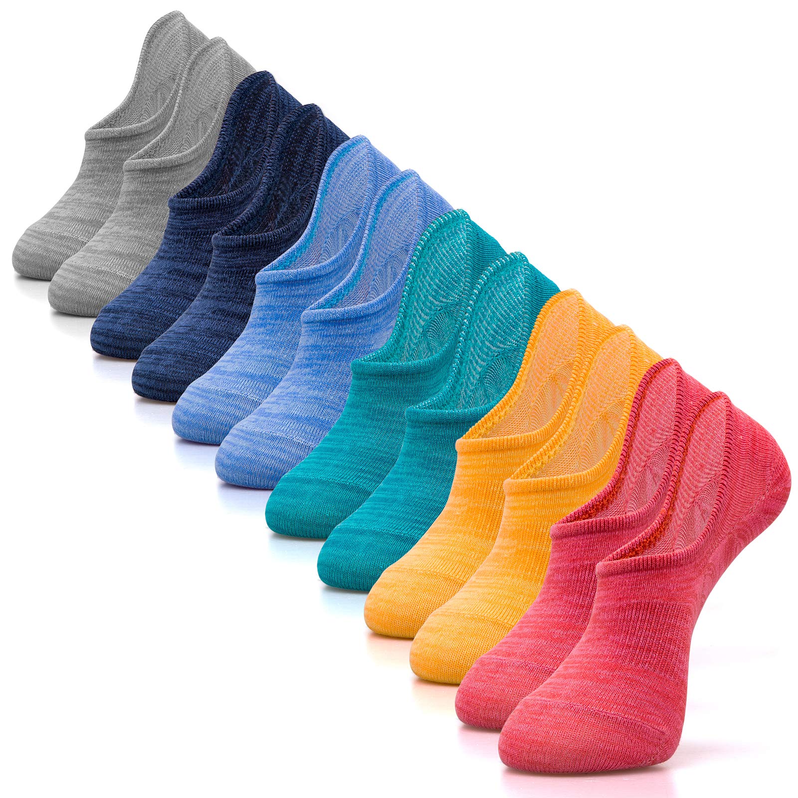 IDEGG No Show Socks Women & Men Low Cut Ankle Short Athletic Running Casual Invisible Liner Socks