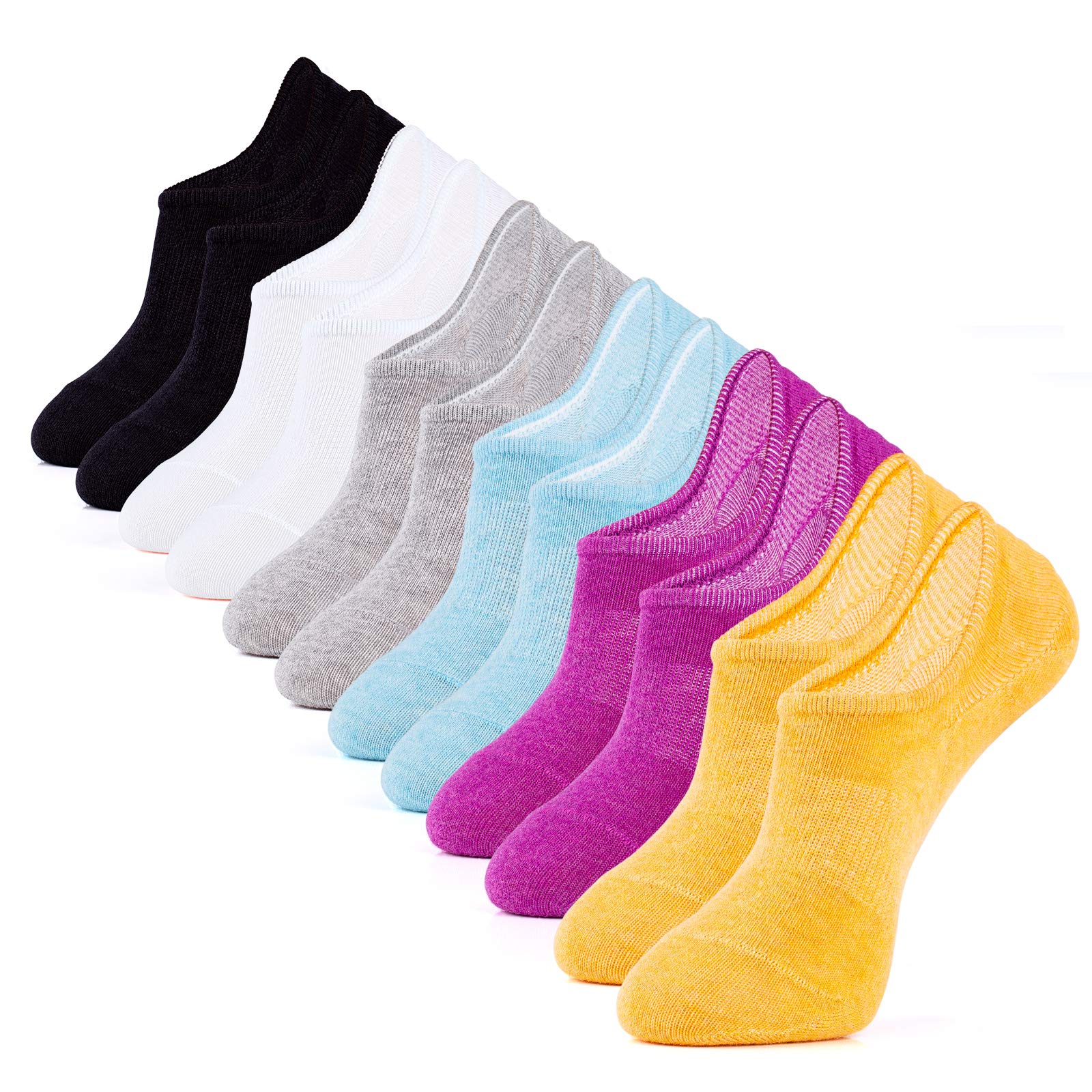 IDEGG No Show Socks Women & Men Low Cut Ankle Short Athletic Running Casual Invisible Liner Socks