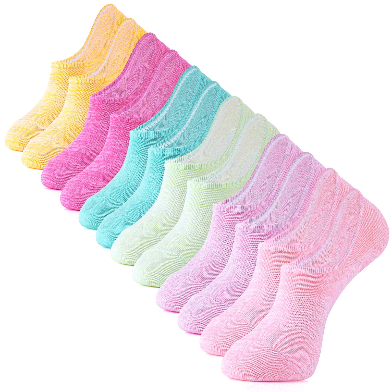 IDEGG No Show Socks Women & Men Low Cut Ankle Short Athletic Running Casual Invisible Liner Socks
