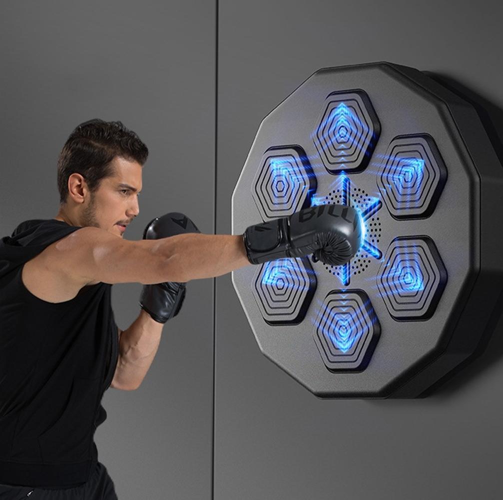 NNEDSZ Smart Wall-Mounted Boxing Trainer With Adult Gloves - With Adult Red Gloves