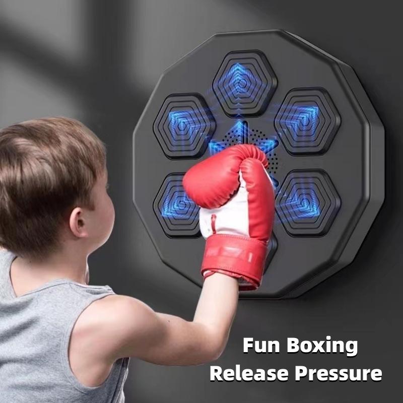 NNEDSZ Smart Wall-Mounted Boxing Trainer With Adult Gloves - With Adult Red Gloves